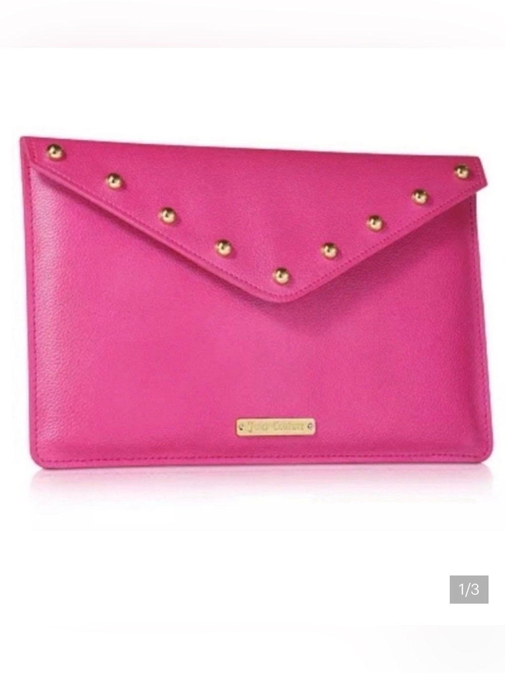 Juicy Couture Pink Clutch with Gold Accents